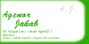 agenor jakab business card
